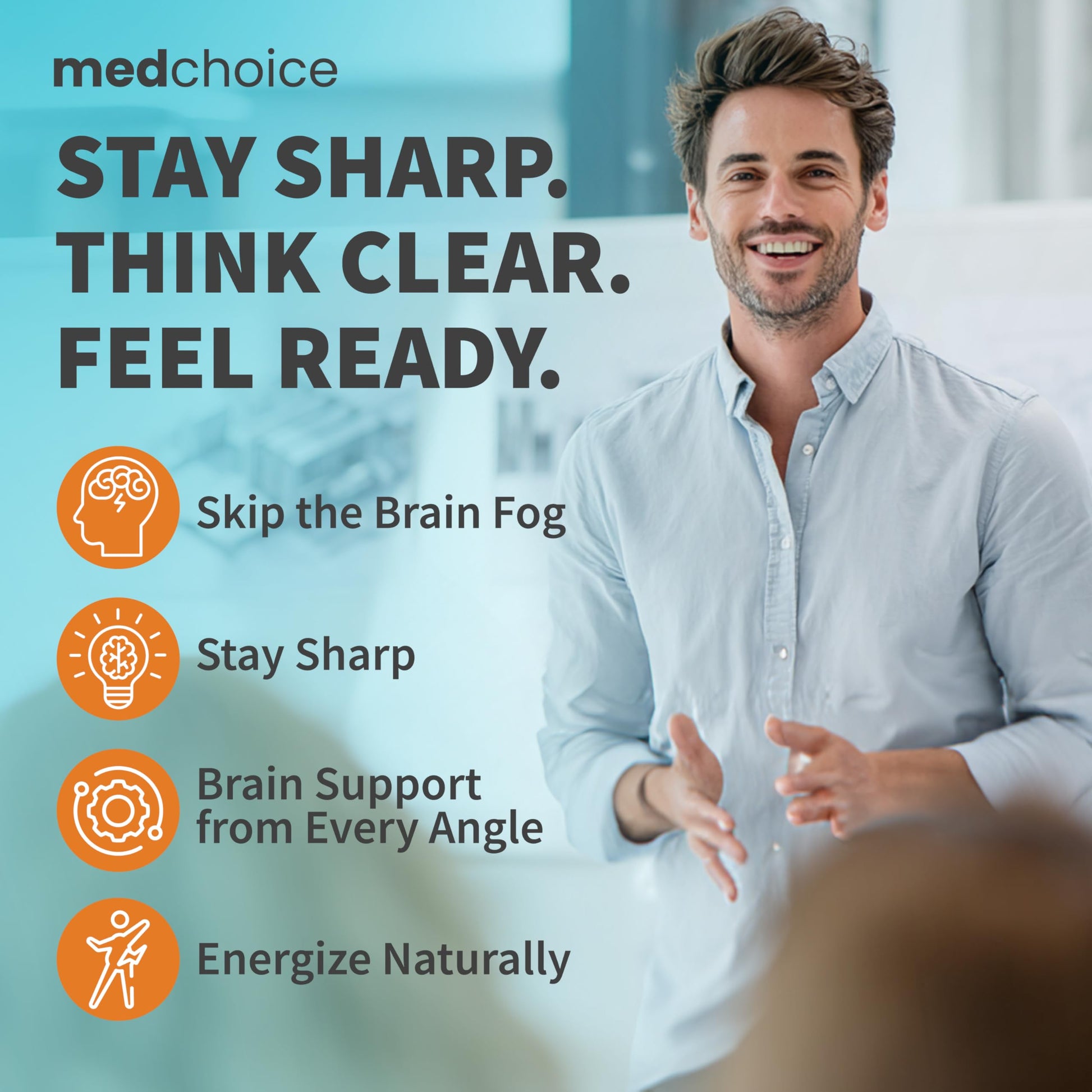 Premium MedChoice 1321mg formula side view showcasing third-party lab tested seal