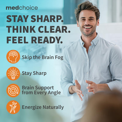 Premium MedChoice 1321mg formula side view showcasing third-party lab tested seal
