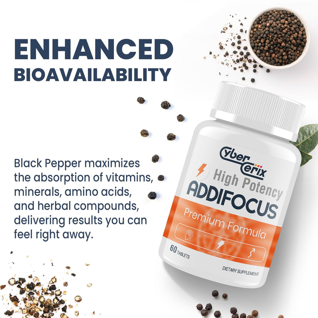 Authentic imported CyberCerix nootropic tablets packaging showing health and wellness specifications