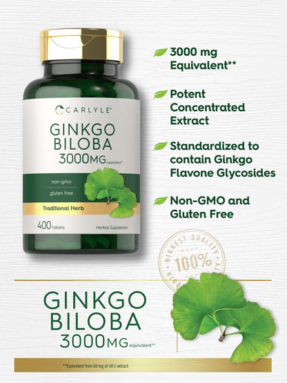 Side panel view of Carlyle herbal supplement highlighting non-GMO and gluten-free seals