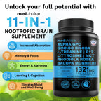 Caffeine free brain booster pills for focus and mental clarity