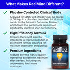 RediMind natural memory support capsules product label with non-GMO certification