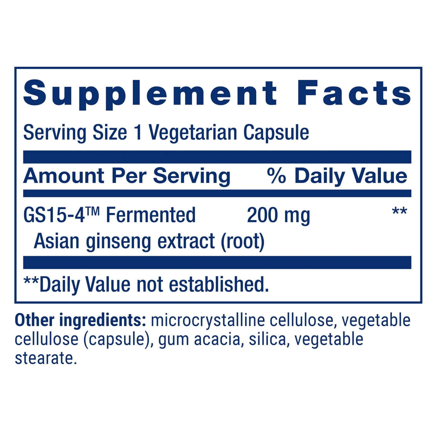 Side view of Life Extension Ginseng Energy Boost showing ingredients