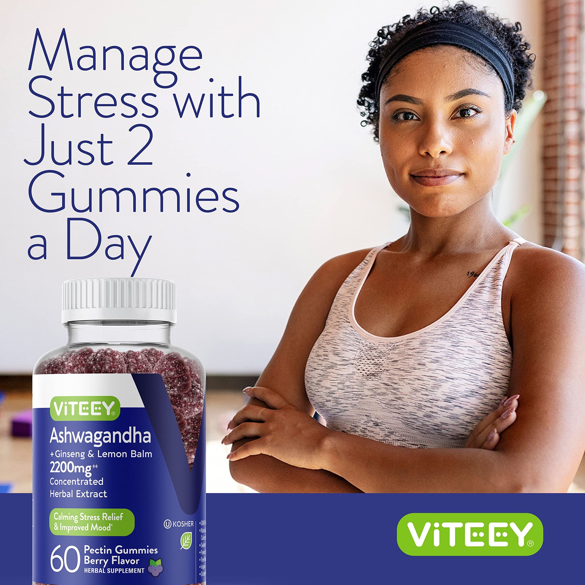 Viteey herbal supplement berry flavored gummies