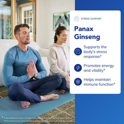 Side view of Pure Encapsulations Panax Ginseng supplement bottle