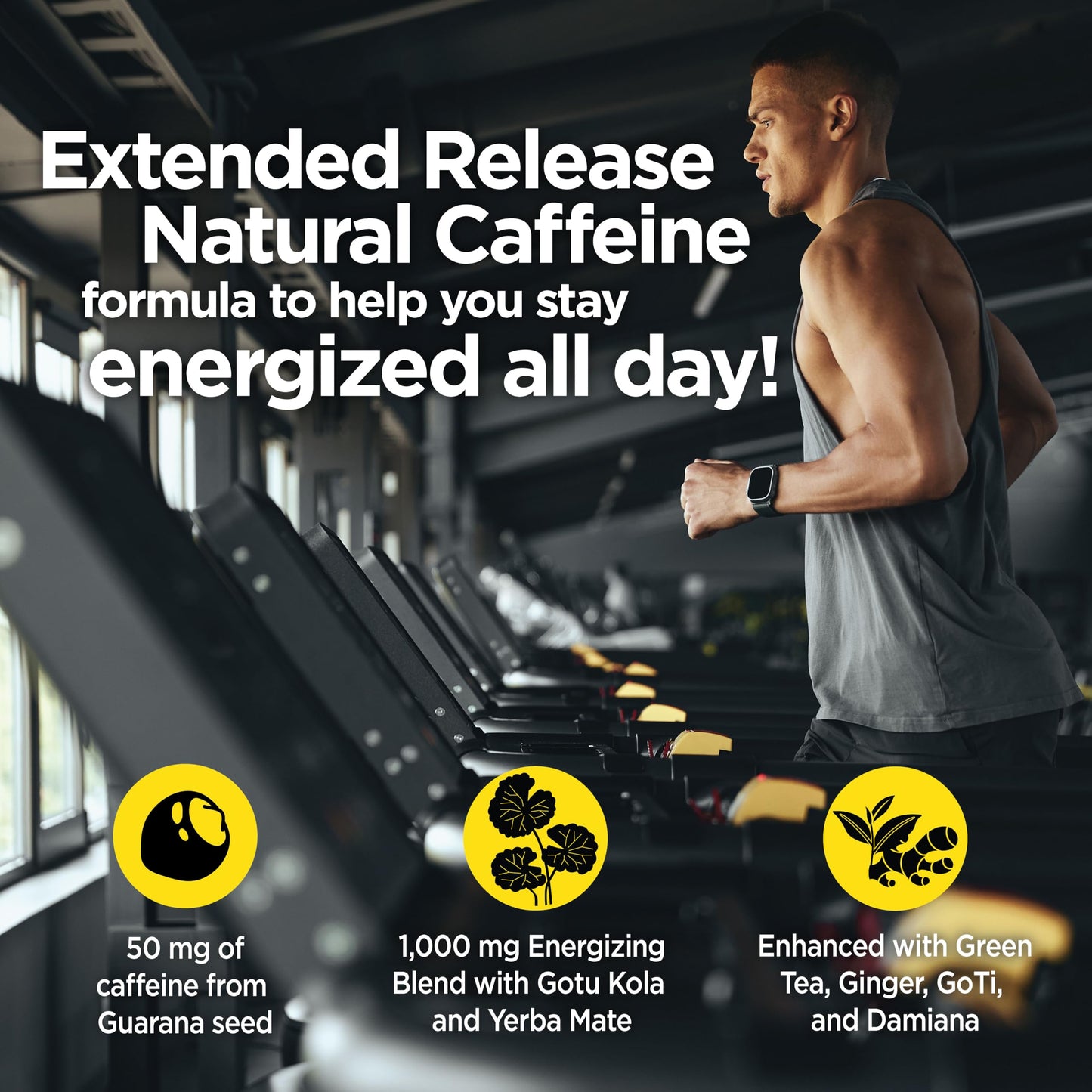 Close up of Hi-EnerG triple ginseng formula 20 caplet bottle