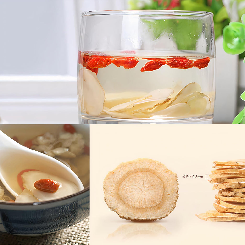 Zen Ginseng slices displayed in a bowl for culinary use