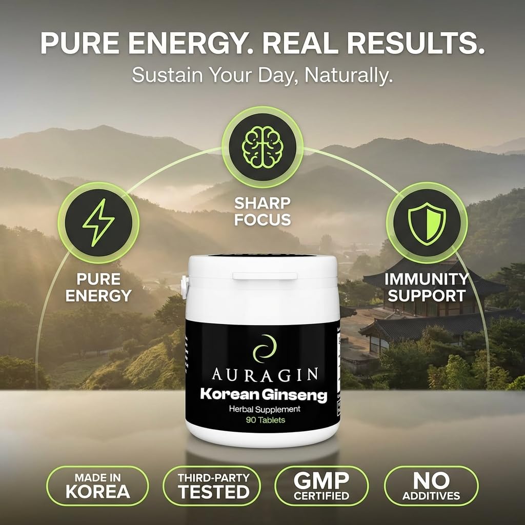 Authentic 6-year-old Korean red ginseng root tablets