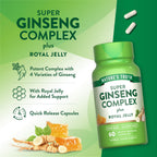 Natures Truth premium ginseng blend bottle side view