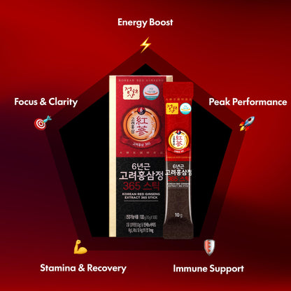Close up of easy-cut red ginseng stick pouch