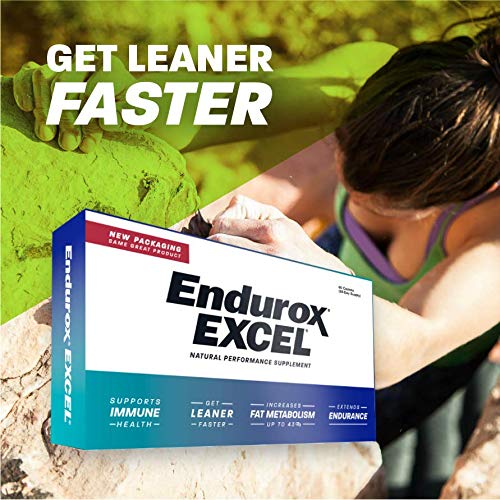 Pacific Health Endurox Excel performance supplement displaying side panel details and ingredients list