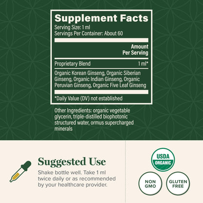 Liquid herbal supplement dropper bottle showing texture