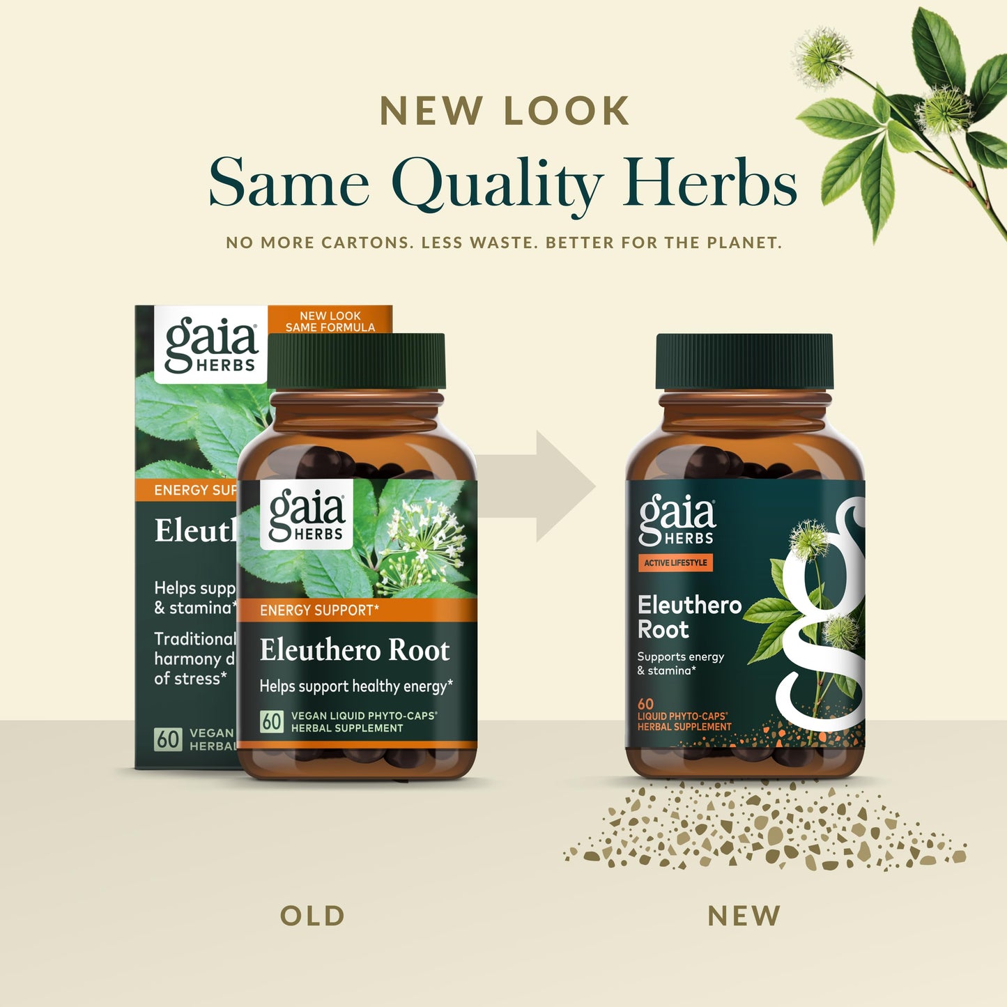 Authentic Gaia Herbs USA imported supplement bottle