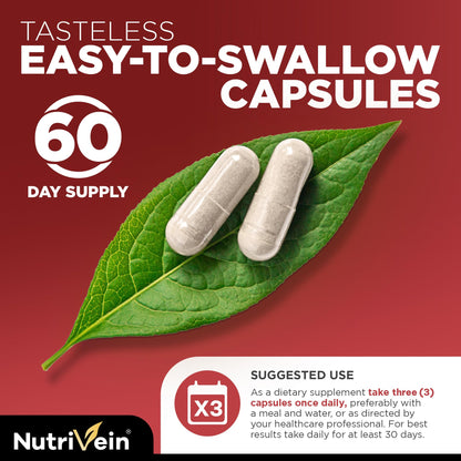 Side view of Nutrivein Korean Red Panax Ginseng bottle showing 1600mg dosage