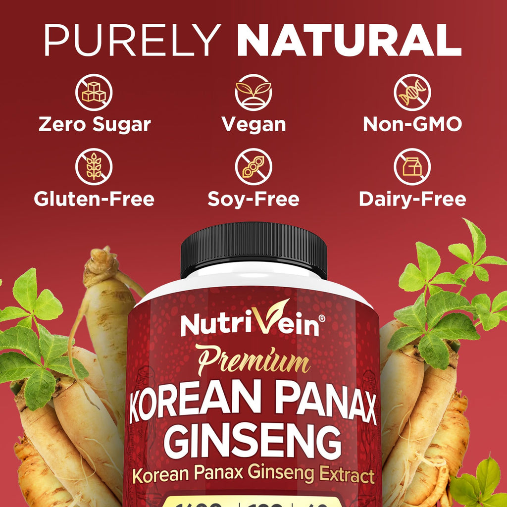 Close up of Nutrivein Korean Red Panax Ginseng vegan capsule texture