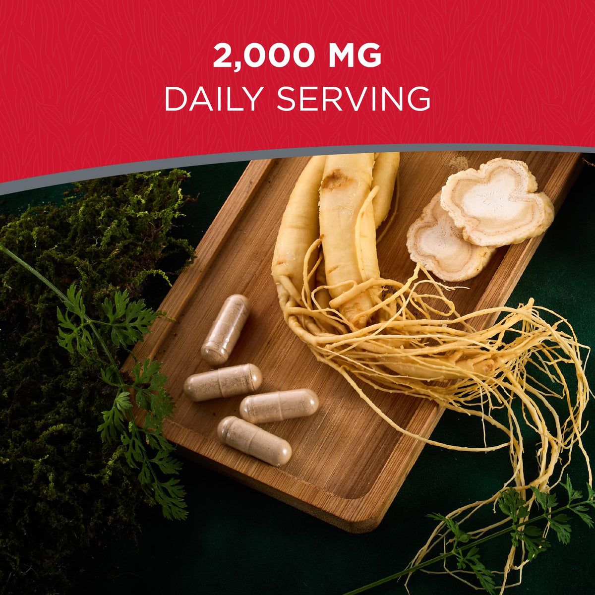 Wisconsin American Ginseng supplement packaging details