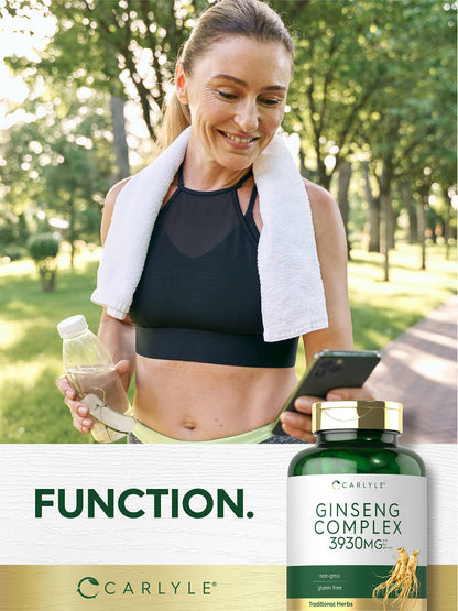 Carlyle Ginseng Complex herbal supplement bottle on white background