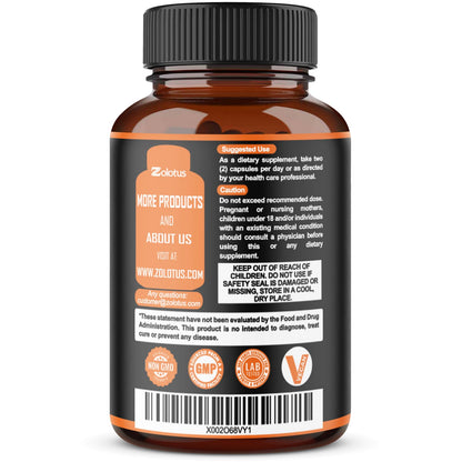 Zolotus dietary supplement 120 capsules bottle