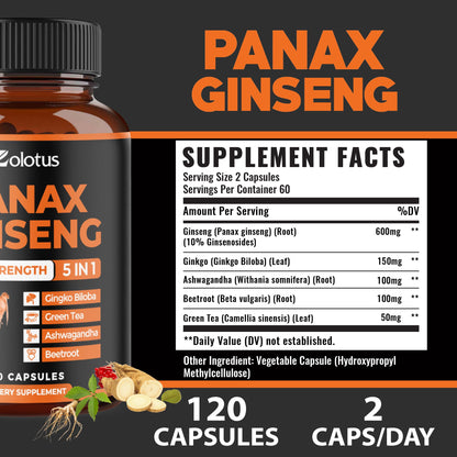 Authentic USA imported Zolotus ginseng capsules