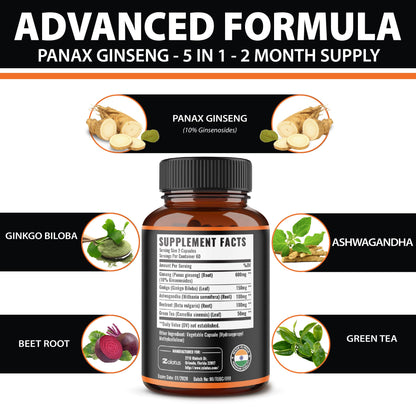 Natural energy support supplement 120 count
