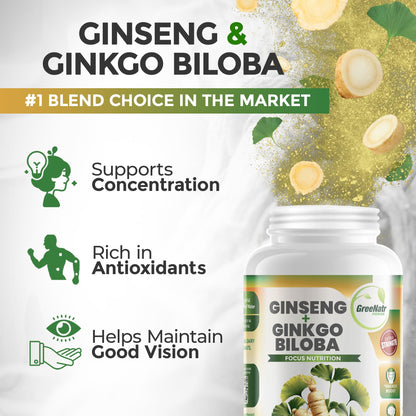 GreeNatr cognitive support supplement bottle label