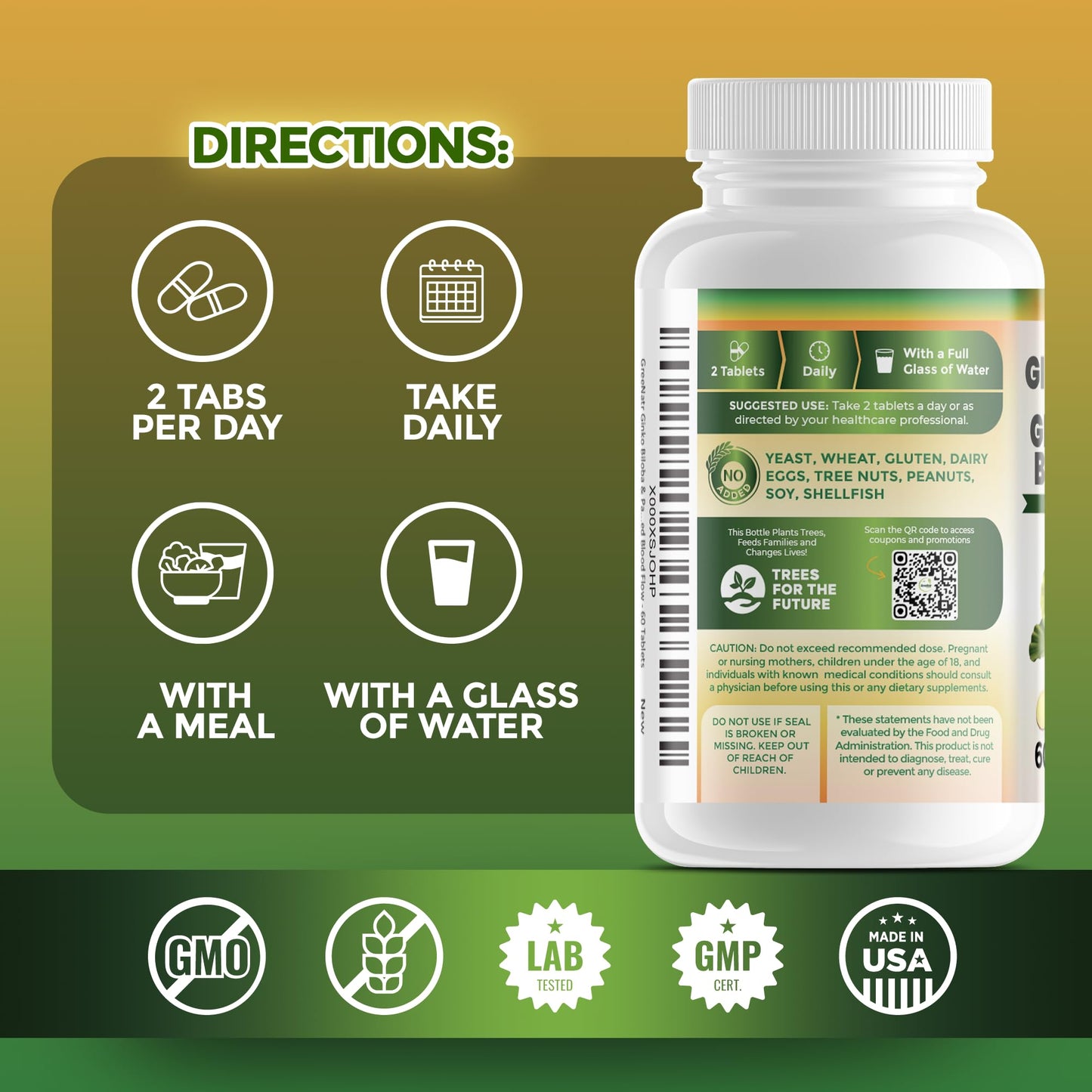 Authentic USA imported GreeNatr supplement bottle