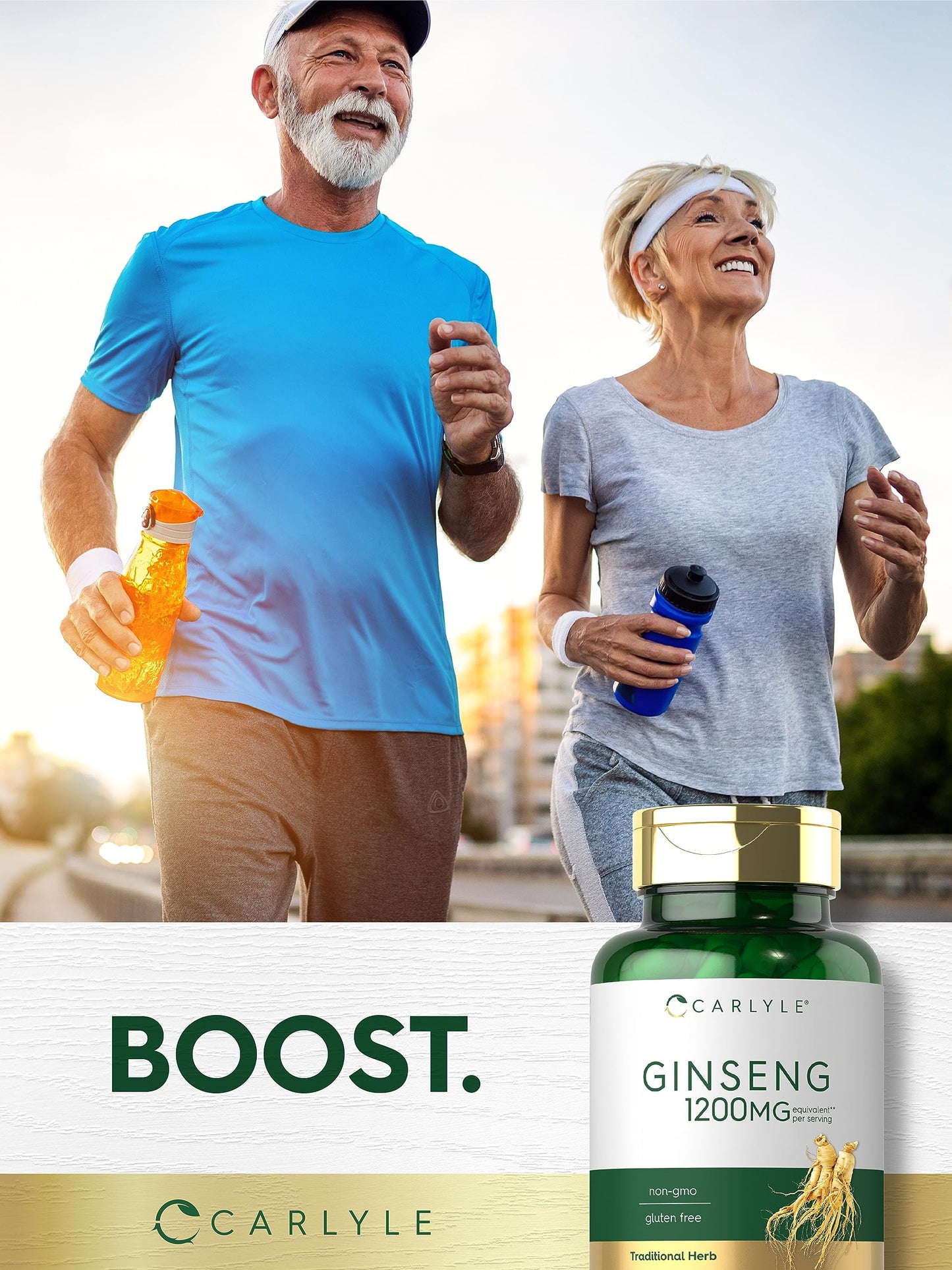 Back label of Carlyle Ginseng supplement showing ingredients and usage