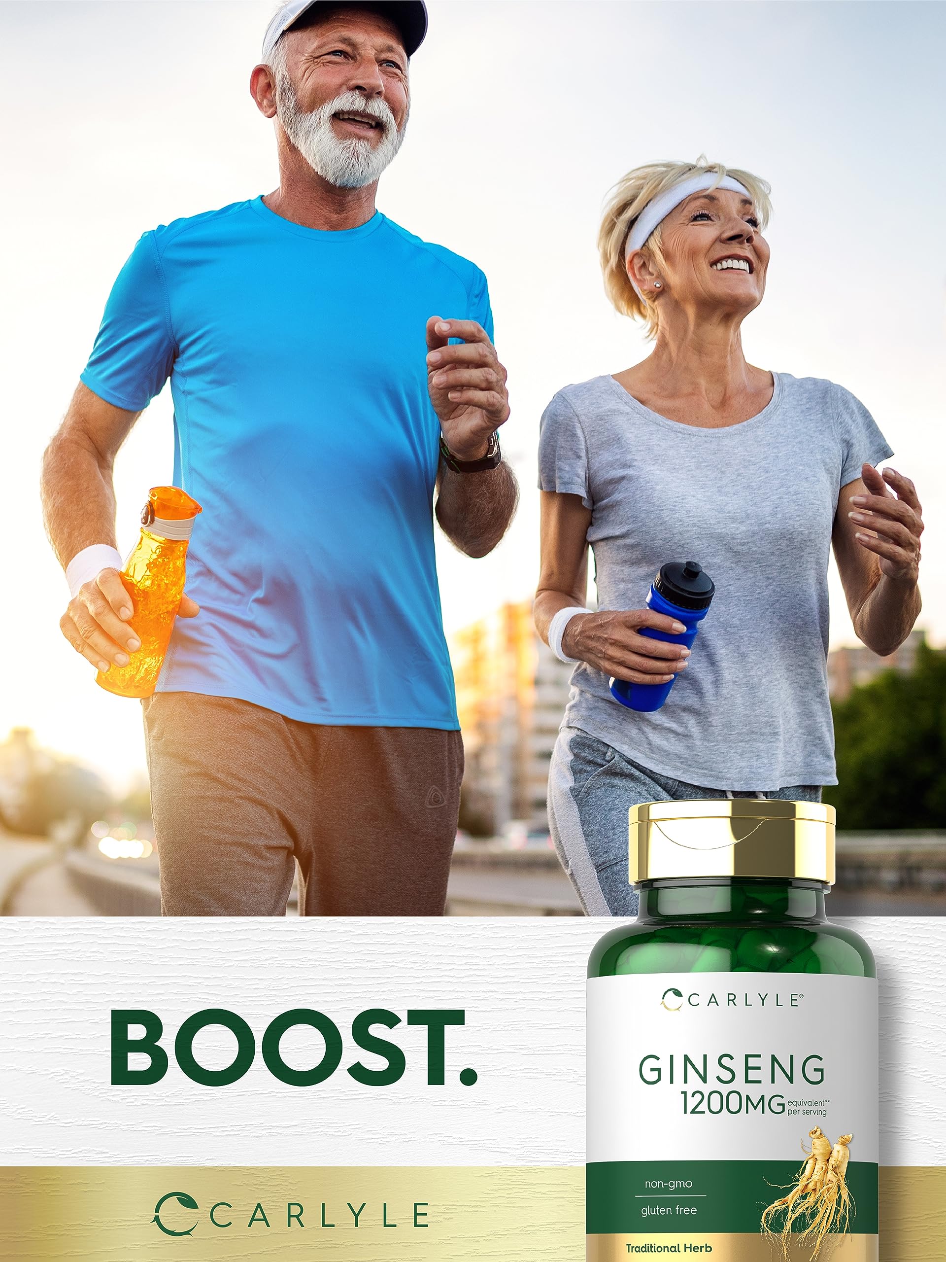 Back label of Carlyle Ginseng supplement showing ingredients and usage