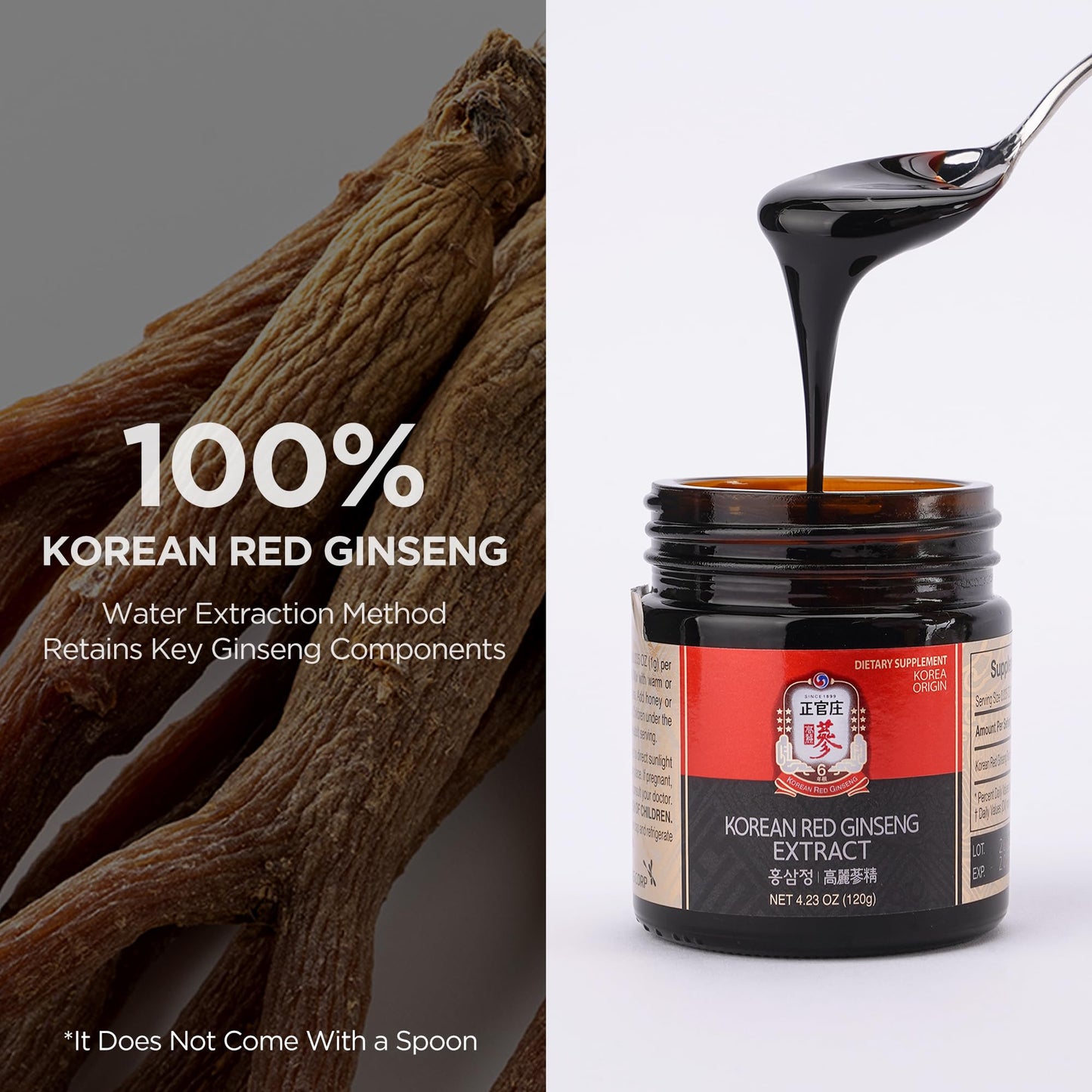 Premium Korean Red Ginseng extract concentrated paste texture
