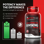 Herbtonics Korean Red Panax Ginseng 120 capsules packaging details