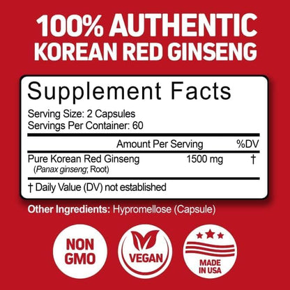 Authentic USA imported Herbtonics ginseng supplement bottle