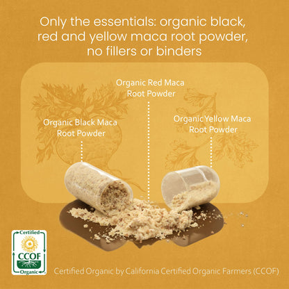 NaturaLife Labs organic maca root triple blend capsules
