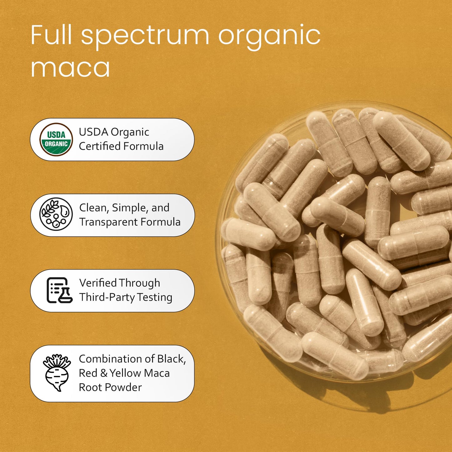 NaturaLife Labs maca root bottle side view