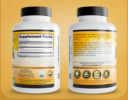 NaturaLife Labs maca root 150 count bottle top view
