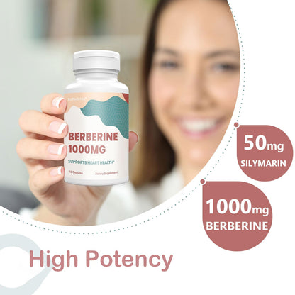 KoNefancy Berberine 120 vegan capsules bottle showing complete directions and safety warnings