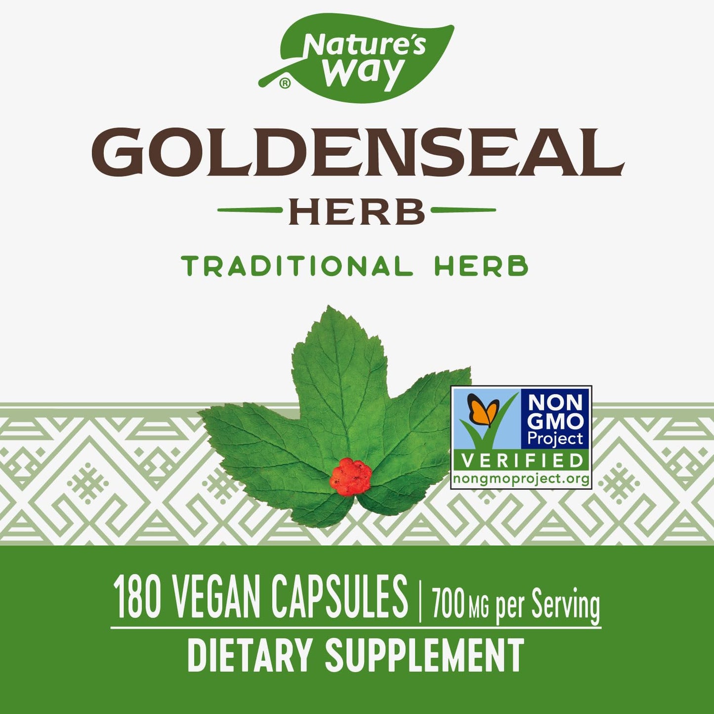 Authentic imported Nature's Way goldenseal traditional herb supplement for digestive health