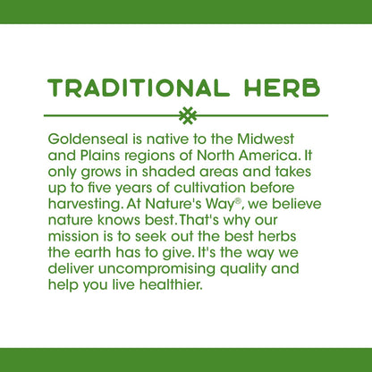 Premium Nature's Way goldenseal root capsules for seasonal immune support