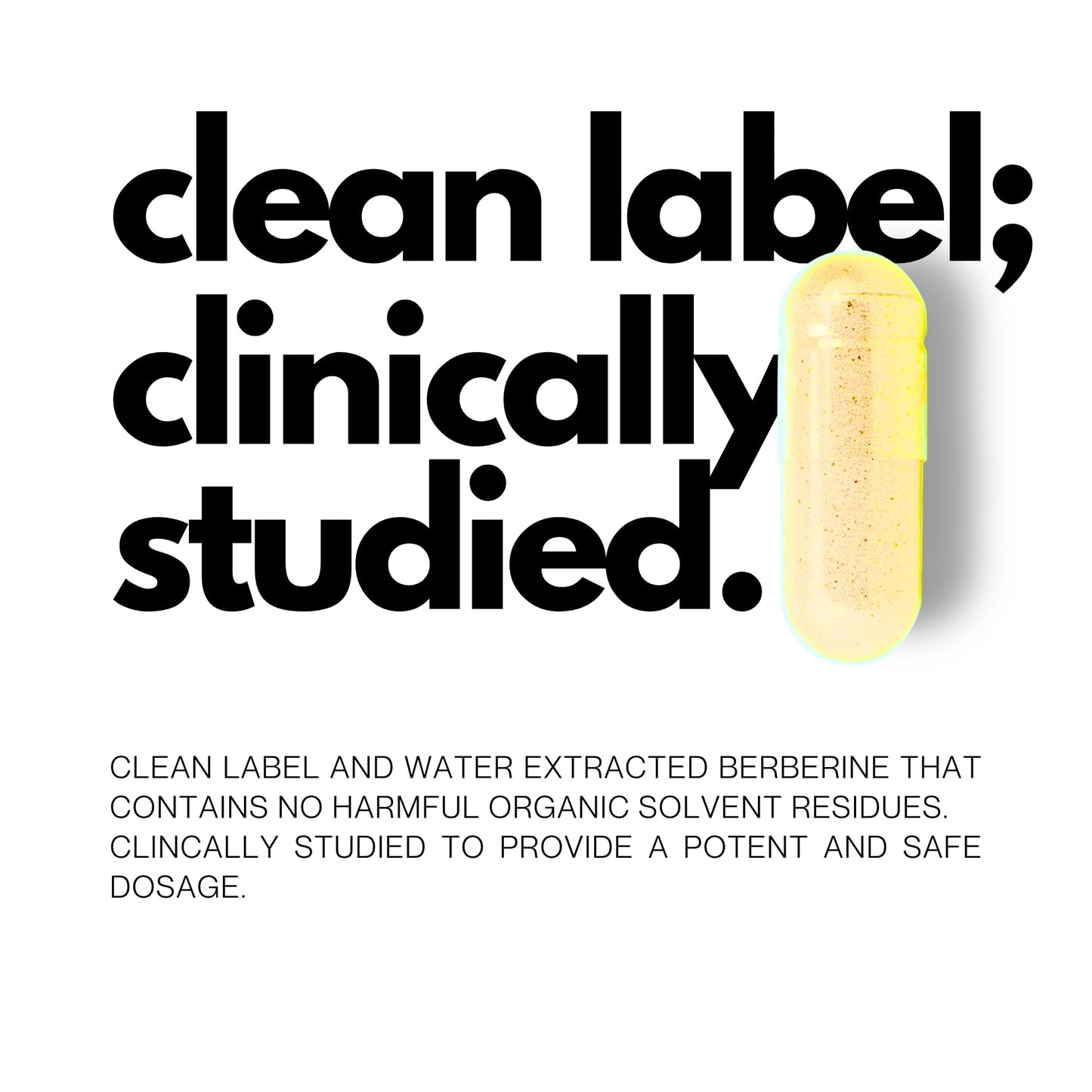 Supplement facts panel on the back of HIMABERB pure glucose regulation supplement bottle.