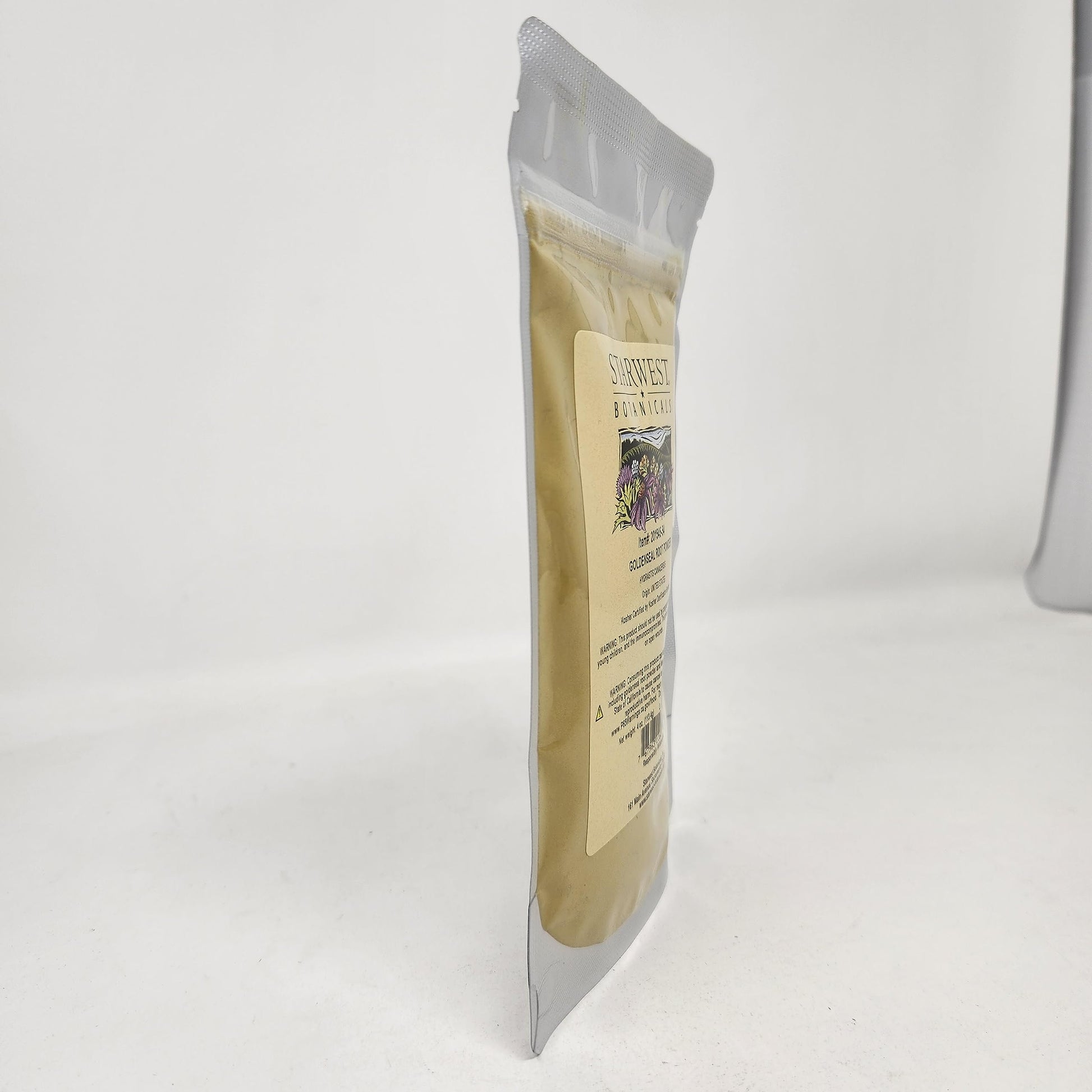 Authentic Starwest Botanicals Goldenseal Root Powder resealable mylar packaging