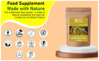 Texture shot of pure natural goldenseal root powder demonstrating its fine consistency for teas and smoothies.