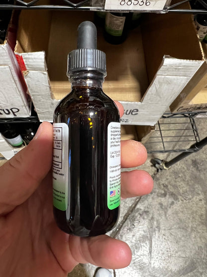 Dr. Christopher's Goldenseal Root Extract two ounce bottle displaying product usage instructions clearly