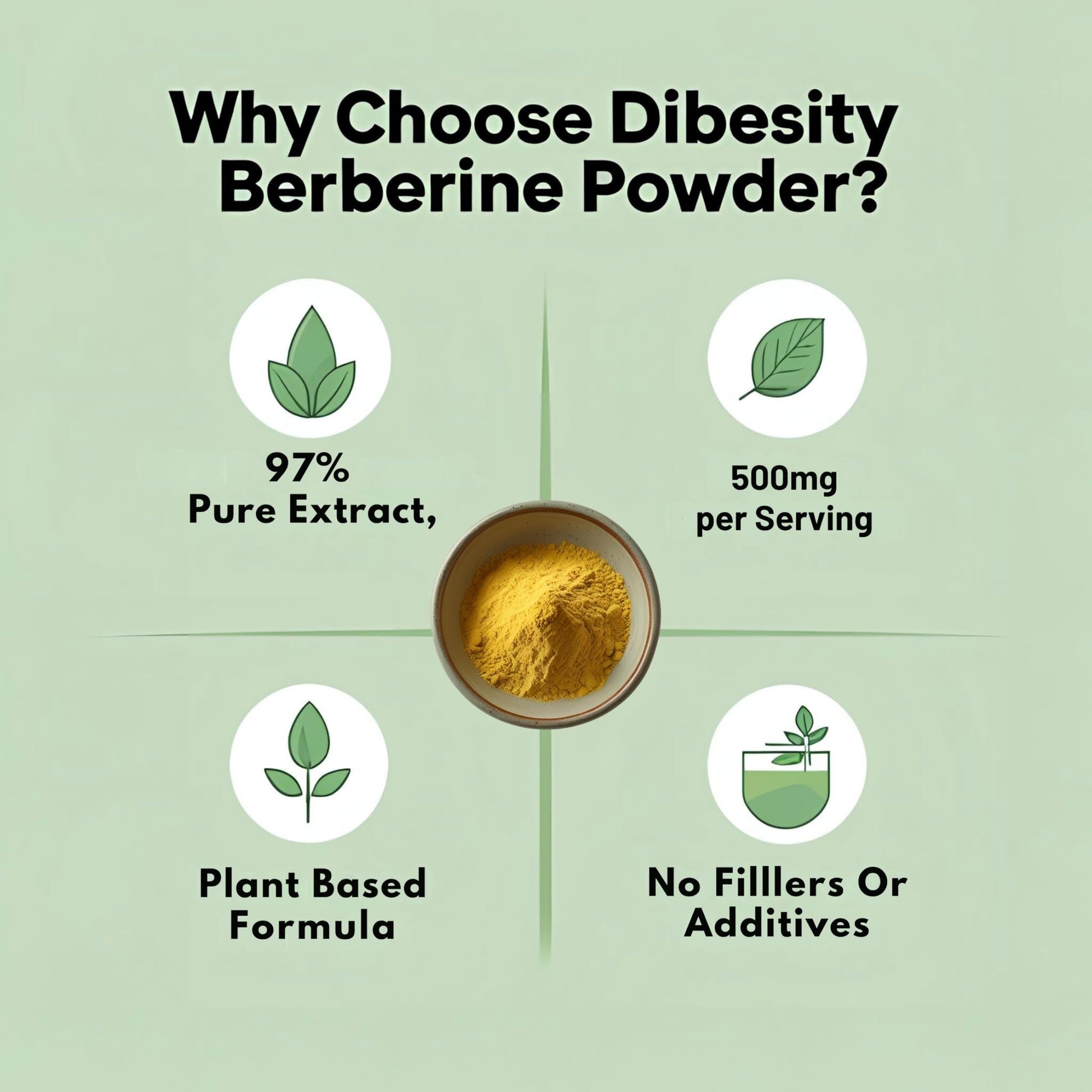Gluten free and vegan pure berberine powder supplement showing fine texture for customizable dosing.