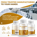 NURAFUSE goldenseal and black pepper bioabsorption supplement bottle back view