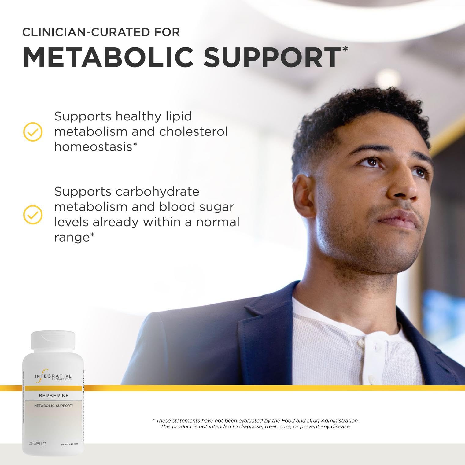 Integrative Therapeutics Berberine 60 capsules supplement facts and ingredient label