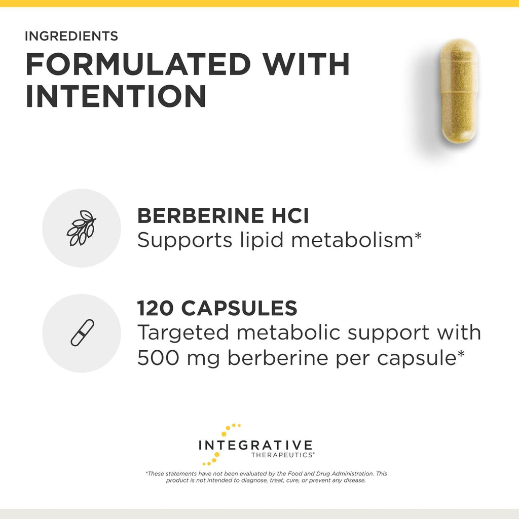 Authentic Integrative Therapeutics Berberine bottle showcasing vegan and gluten free badges