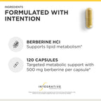 Authentic Integrative Therapeutics Berberine bottle showcasing vegan and gluten free badges