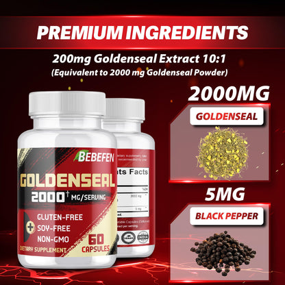 Sixty vegan capsules displayed next to the authentic BEBEFEN imported wellness bottle packaging