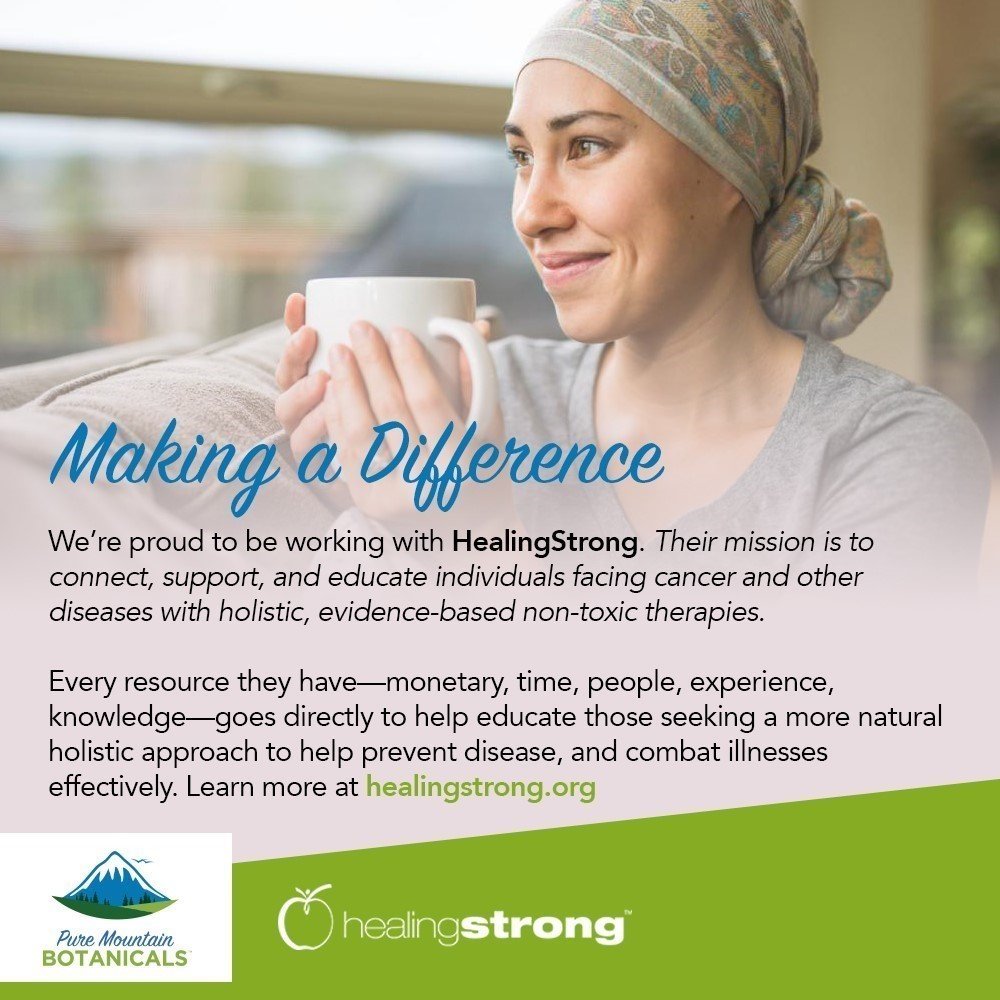 Pure Mountain Botanicals immune support capsule bottle standing upright on clean surface
