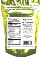 Back label of CurEase Goldenseal showing clear serving facts and ingredient purity guidelines
