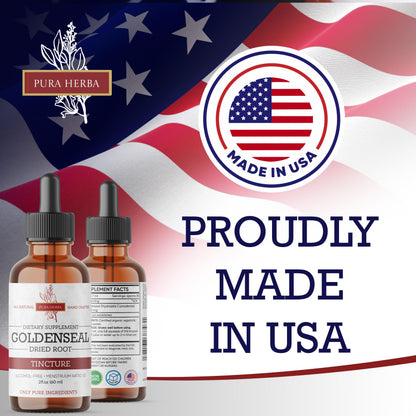 Full view of the 2 fluid ounce bottle of Pura Herba non GMO vegan dietary supplement highlighting ingredient purity.